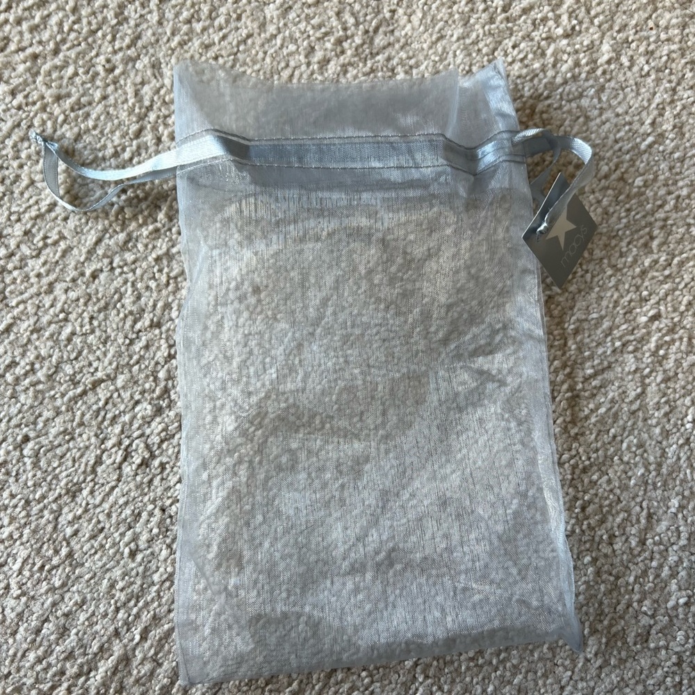9” X 5.5” Drawstring Organza Bag Jewelry Pouch Wedding Party Macys Gift Bag Grey